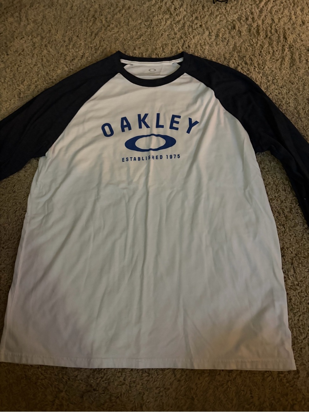 Oakley Men’s Long Sleeve Shirt with Blue Logo